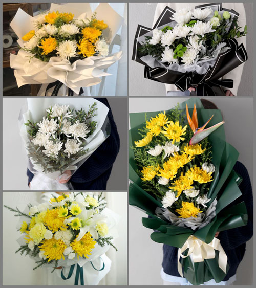 山东莱芜莱城区茶业口镇白事花束代送